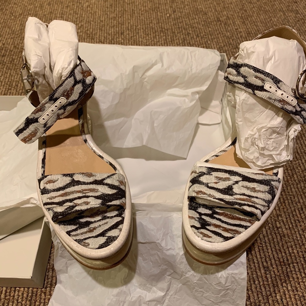 Gabriela Hearst leopard platform sandals